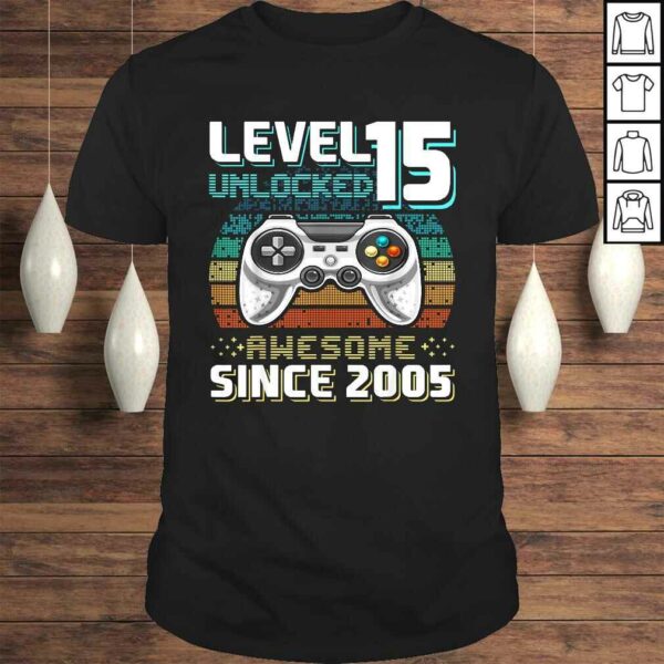 Level 15 Unlocked Awesome 2005 Video Game 15th Birthday Gift Top