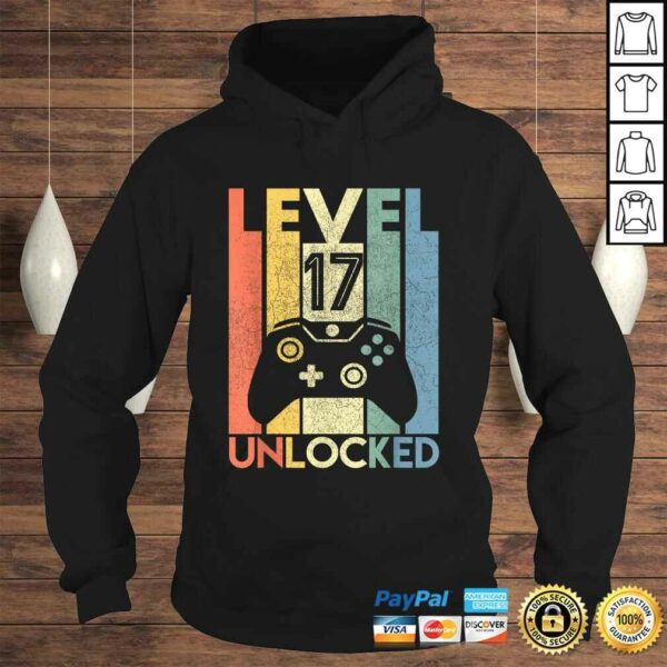 Level 17 Unlocked Shirt Funny Video Gamer 17th Birthday Gift Top