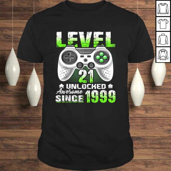 Level 21 Unlocked Awesome Since 1999 Video Game 21st Bday Shirt