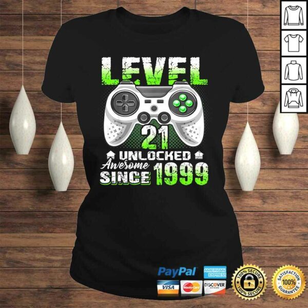 Level 21 Unlocked Awesome Since 1999 Video Game 21st Bday Shirt