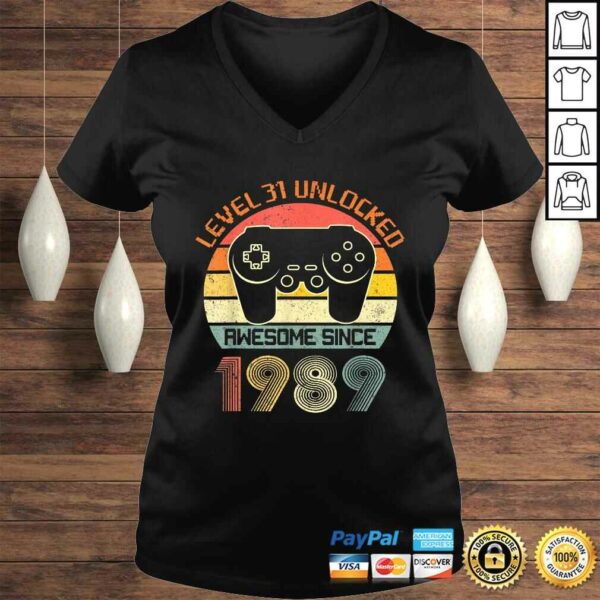 Level 31 Unlocked Video Gamer 31st Birthday Awesome 1989 Tee T-Shirt