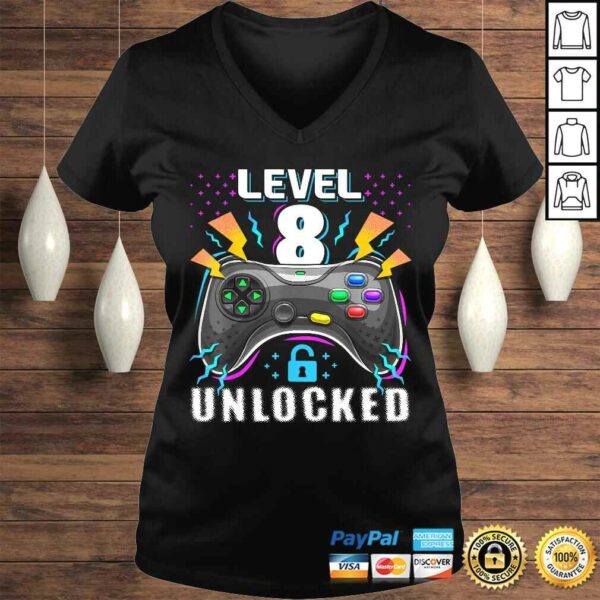 Level 8 Unlocked Video Game 8th Birthday Gamer Gift Boys Shirt