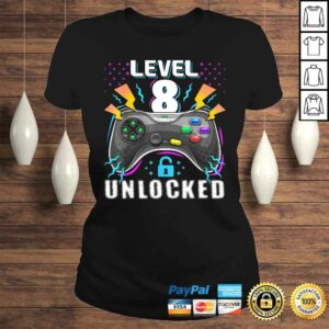 Level 8 Unlocked Video Game 8th Birthday Gamer Gift Boys Shirt 2 Level 8 Unlocked Video Game 8th Birthday Gamer Gift Boys Shirt 3