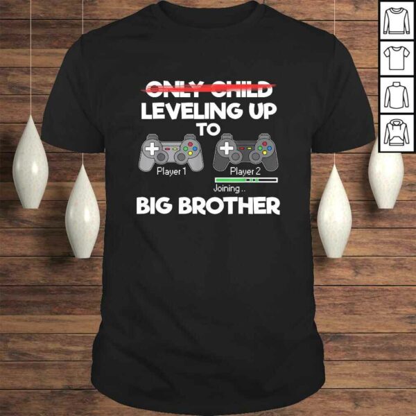 Leveling Up to Big Brother Promoted to Big Bro Gift Brothers TShirt