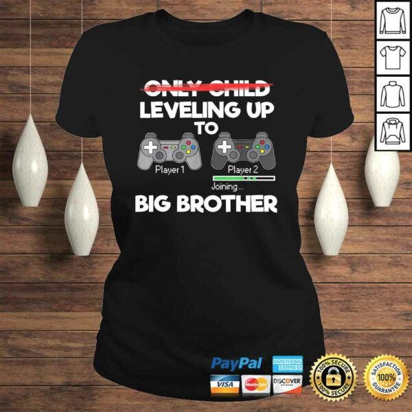 Leveling Up to Big Brother Promoted to Big Bro Gift Brothers TShirt