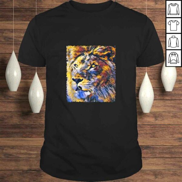 Lion Art Color Painting Gift Animal African Lions Lover TShirt