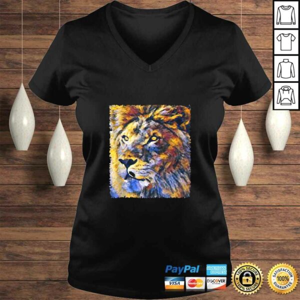 Lion Art Color Painting Gift Animal African Lions Lover TShirt