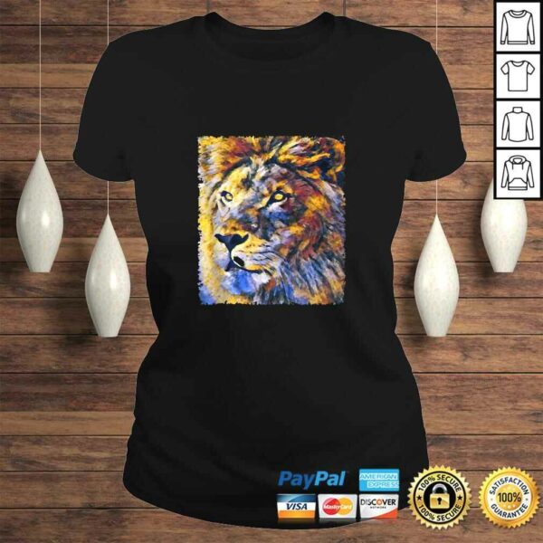 Lion Art Color Painting Gift Animal African Lions Lover TShirt