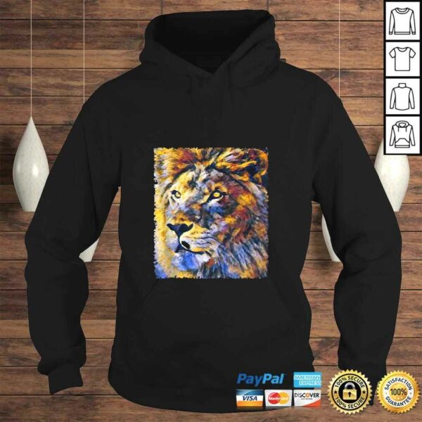 Lion Art Color Painting Gift Animal African Lions Lover TShirt