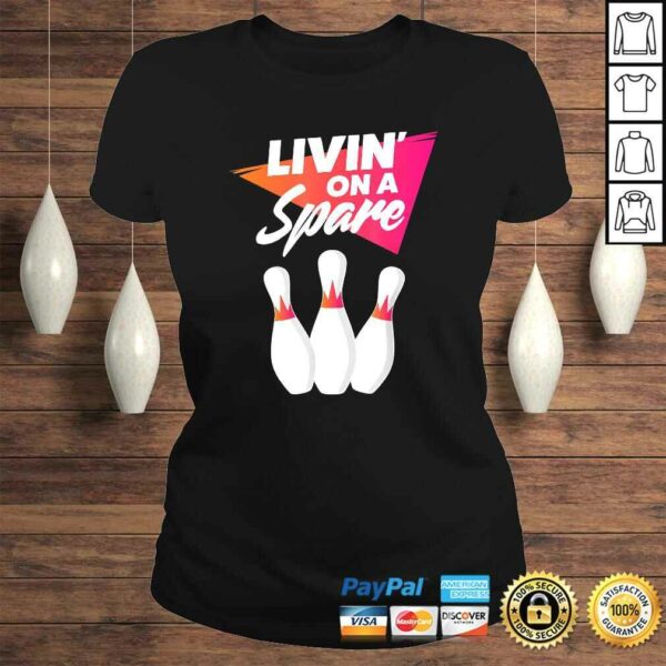 Living On A Spare Bowling Team For Men Women or Kids V-Neck T-Shirt