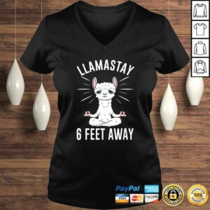 Llamastay 6 Feet Away Funny Social Distancing Llama Yoga TShirt 1 Llamastay 6 Feet Away Funny Social Distancing Llama Yoga TShirt 2