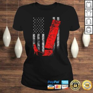 Logging Flag Shirt Red Logger Felling a Tree on US Flag 3
