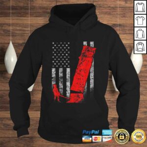 Logging Flag Shirt Red Logger Felling a Tree on US Flag 4