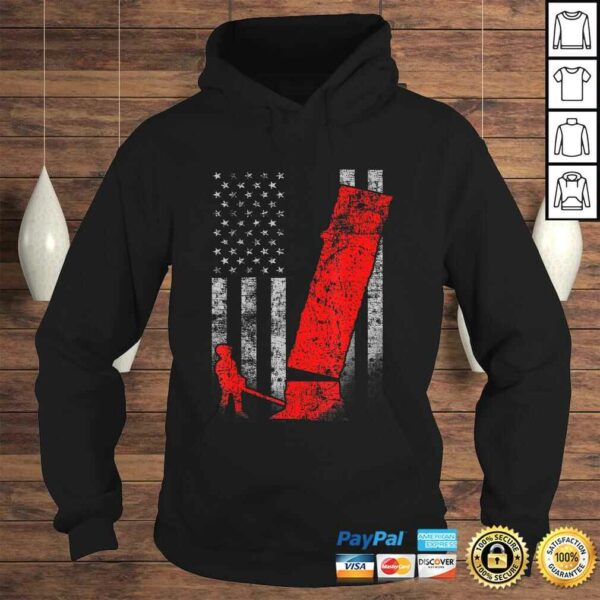 Logging Flag Shirt – Red Logger Felling a Tree on US Flag