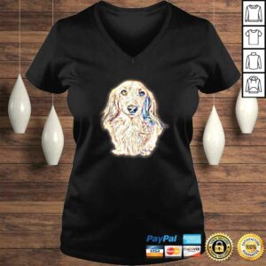 Long Hair Dachshund Gifts Cute Doxie Wiener Dog Lover V-Neck T-Shirt 1 Long Hair Dachshund Gifts Cute Doxie Wiener Dog Lover V Neck T Shirt 2