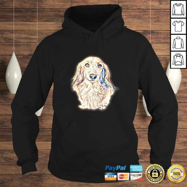 Long Hair Dachshund Gifts Cute Doxie Wiener Dog Lover V-Neck T-Shirt