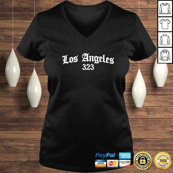 Los Angeles 323 Area Code LA Souvenir Gift Chicano OG Tattoo Shirt