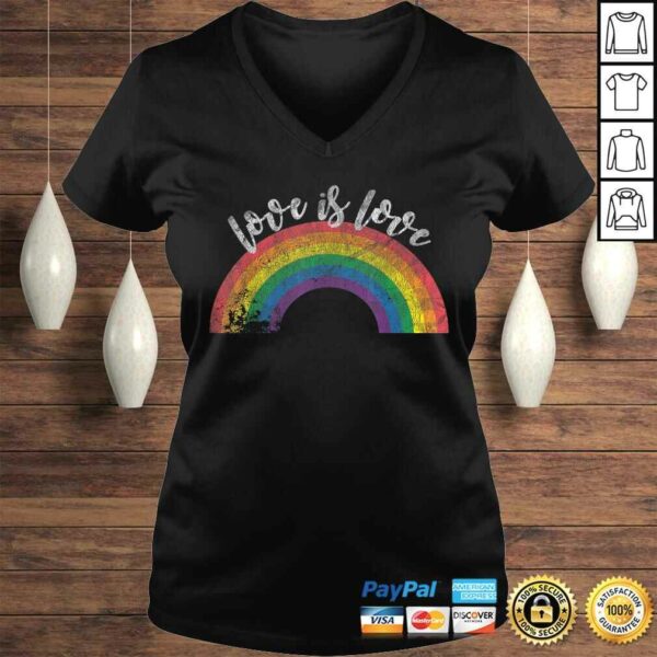 Love Is Love Shirt – Gay Pride Shirt Vintage Rainbow LGBTShirt