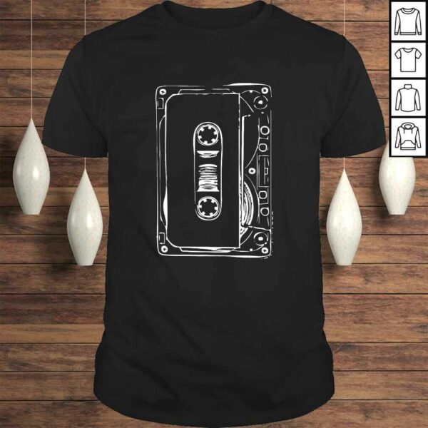 Love Retro Mixtape 80’s Blank Cassette Tape Shirt Gift