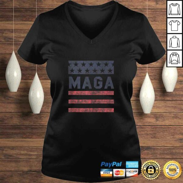 MAGA Stars & Stripes Retro Vintage Distressed Graphic TShirt