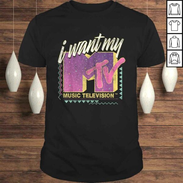 MTV I Want My MTV 90’s Retro Colorful Logo Graphic T-shirt