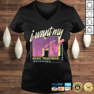 MTV I Want My MTV 90’s Retro Colorful Logo Graphic T-shirt
