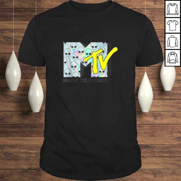 MTV Logo Alien Heads Tee T-Shirt