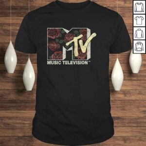 MTV Rose Floral Music Television Logo Pullover Hoodie MTV Rose Floral Music Television Logo Pullover Hoodie