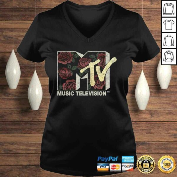 MTV Rose Floral Music Television Logo Pullover Hoodie