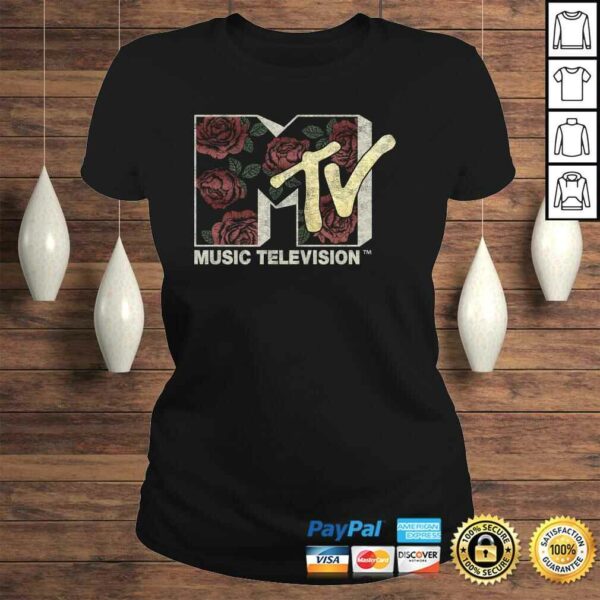 MTV Rose Floral Music Television Logo Pullover Hoodie