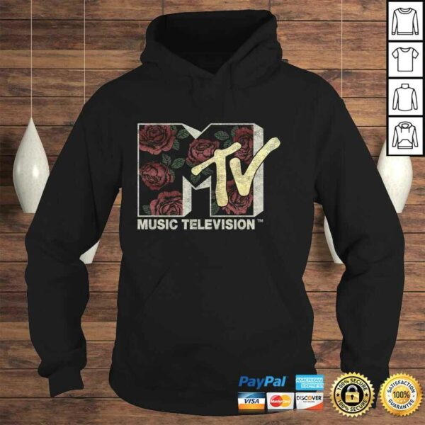 MTV Rose Floral Music Television Logo Pullover Hoodie