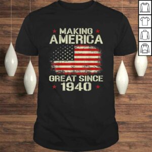 Making America Great Since 1940 Vintage Gifts 80th Birthday V Neck T Shirt 1