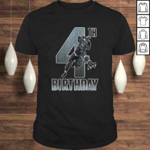 Marvel Black Panther Action Pose 4th Birthday Graphic Tee Marvel Black Panther Action Pose 4th Birthday Graphic Tee