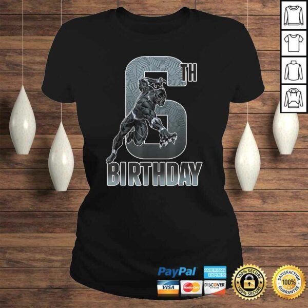 Marvel Black Panther Action Pose 6th Birthday Graphic Tee