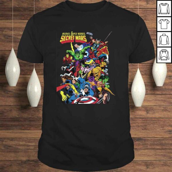 Marvel D23 Exclusive Secret Wars Franchise Hero Collage Tee Shirt