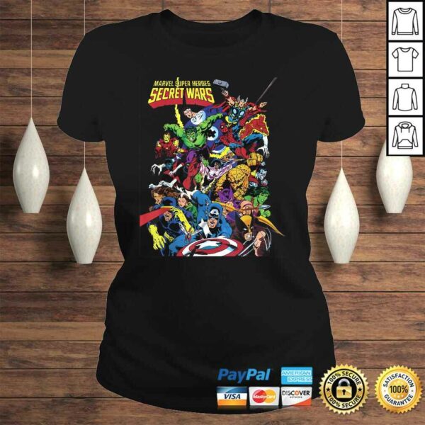 Marvel D23 Exclusive Secret Wars Franchise Hero Collage Tee Shirt