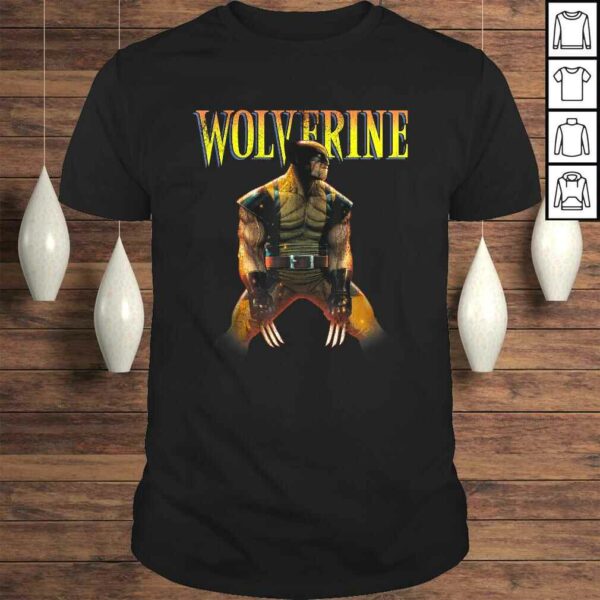 Marvel X-Men Wolverine Side Profile Logo Graphic Shirt