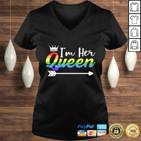 Matching Lesbian Couple Gift Her Queen Girlfriend Pride LGBTee Shirt