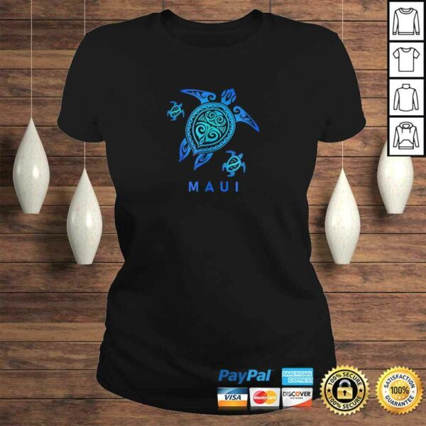 Maui Hawaii Shirt Sea Blue Tribal Turtle