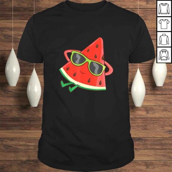 Melon Summer Fruit Sunglasses On Watermelon TShirt