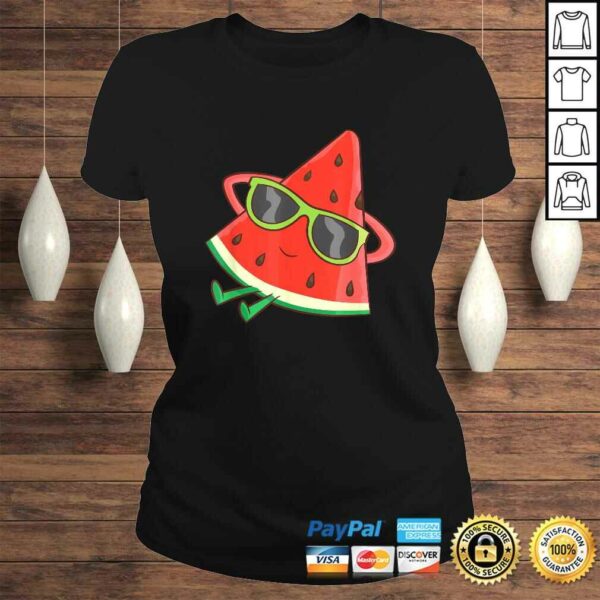 Melon Summer Fruit Sunglasses On Watermelon TShirt