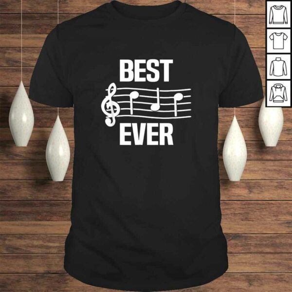 Mens Best Dad Ever Music Shirt Notes Funny Fathers Day Gift