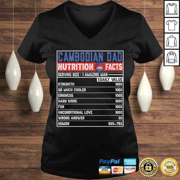 Mens Cambodian Dad Gifts – Dad Hero Nutritional Father’s Day TShirt