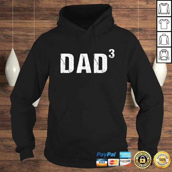 Mens Dad Cubed Shirt Dad of Three Gift TShirt