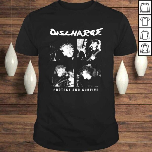 Mens Discharge Protest and Survive TShirt