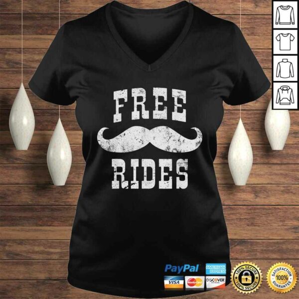 Mens Free Mustache Rides Funny Vintage TShirt