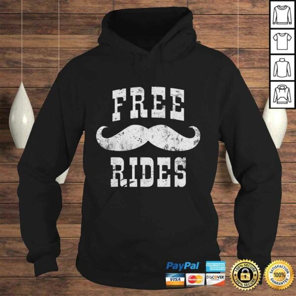 Mens Free Mustache Rides Funny Vintage TShirt