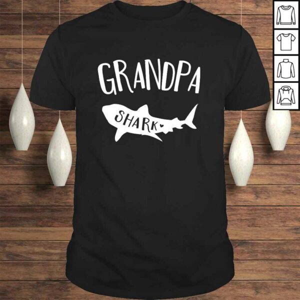 Mens Grandpa Shark Doo Doo Shirt For Men Father’s Day Shirt