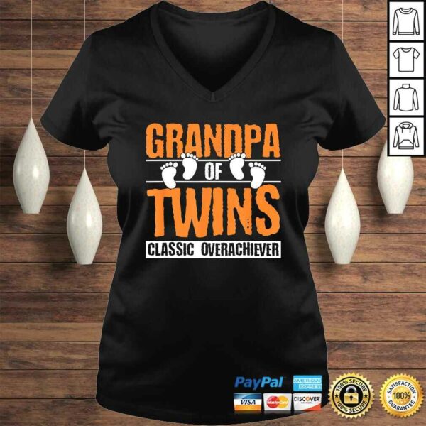 Mens Grandpa of Twins Fathers Day Shirt