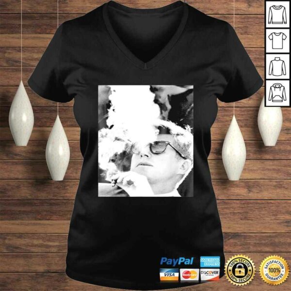 Mens John F Kennedy 35th President  JFK Smoking Cigar TShirt